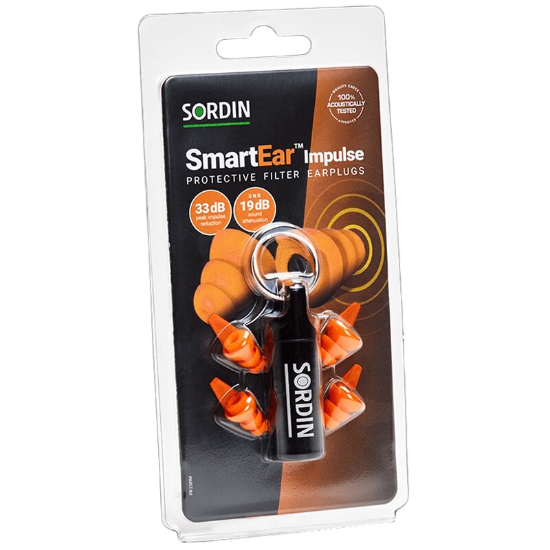 Sordin SmartEar Impulse Protective Earplugs - Orange