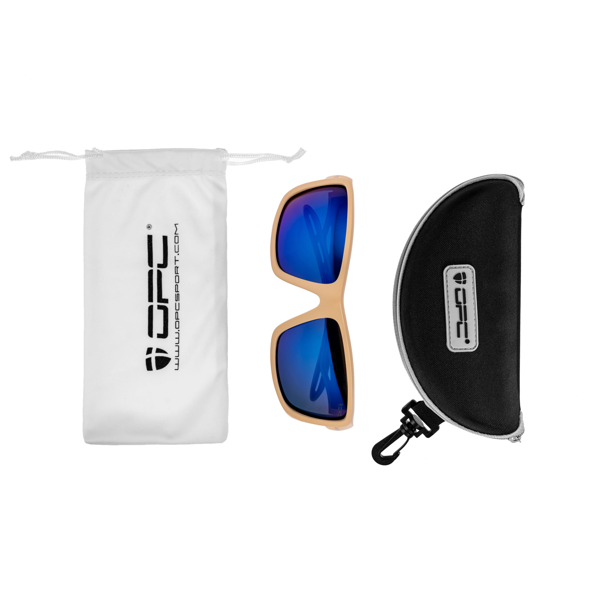 OPC Sport Everest Matt Khaki Blue Revo polarized sunglasses