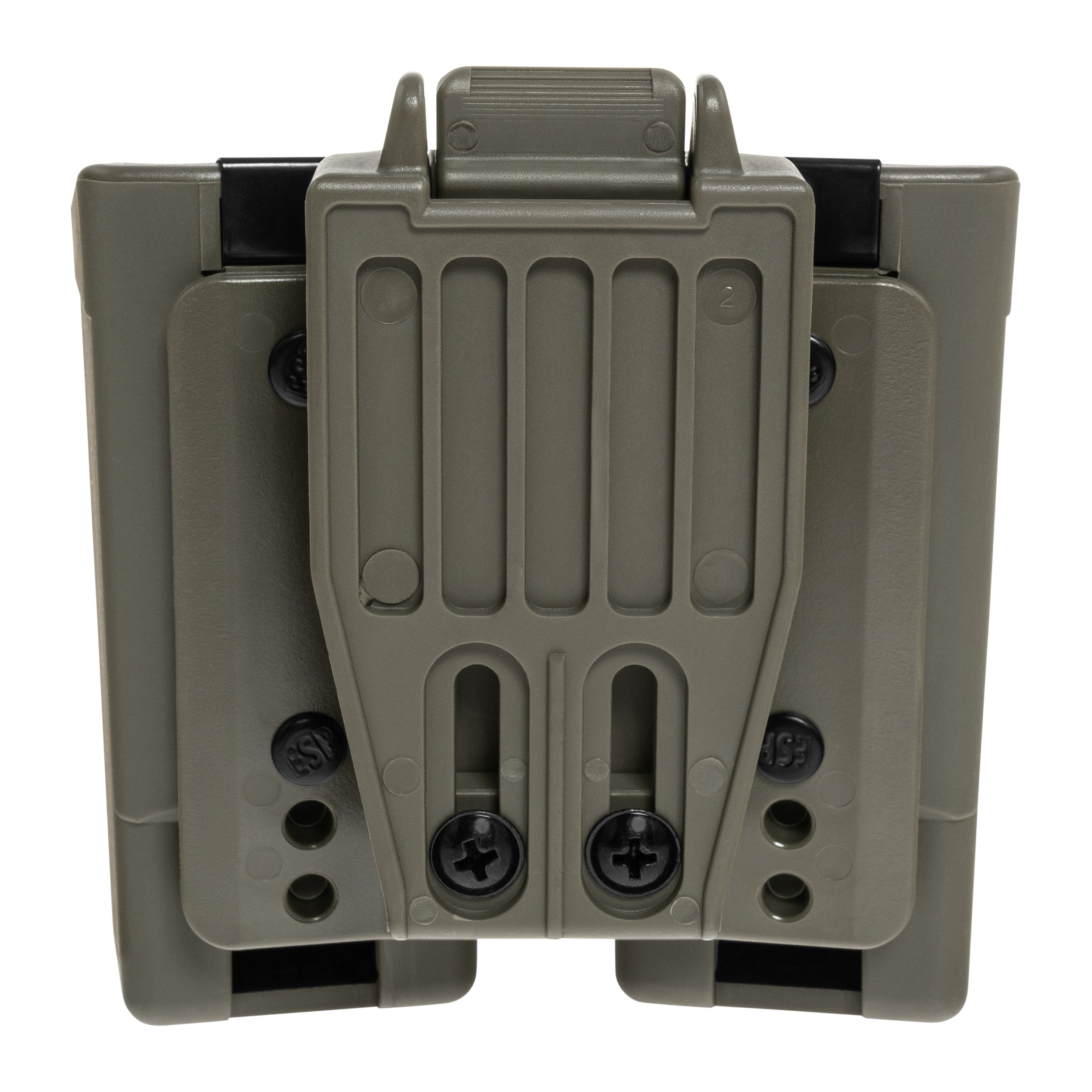 ESP Double Rotating Pouch with UBC-05 Clip Mount for 9 mm Magazines - Olive Drab