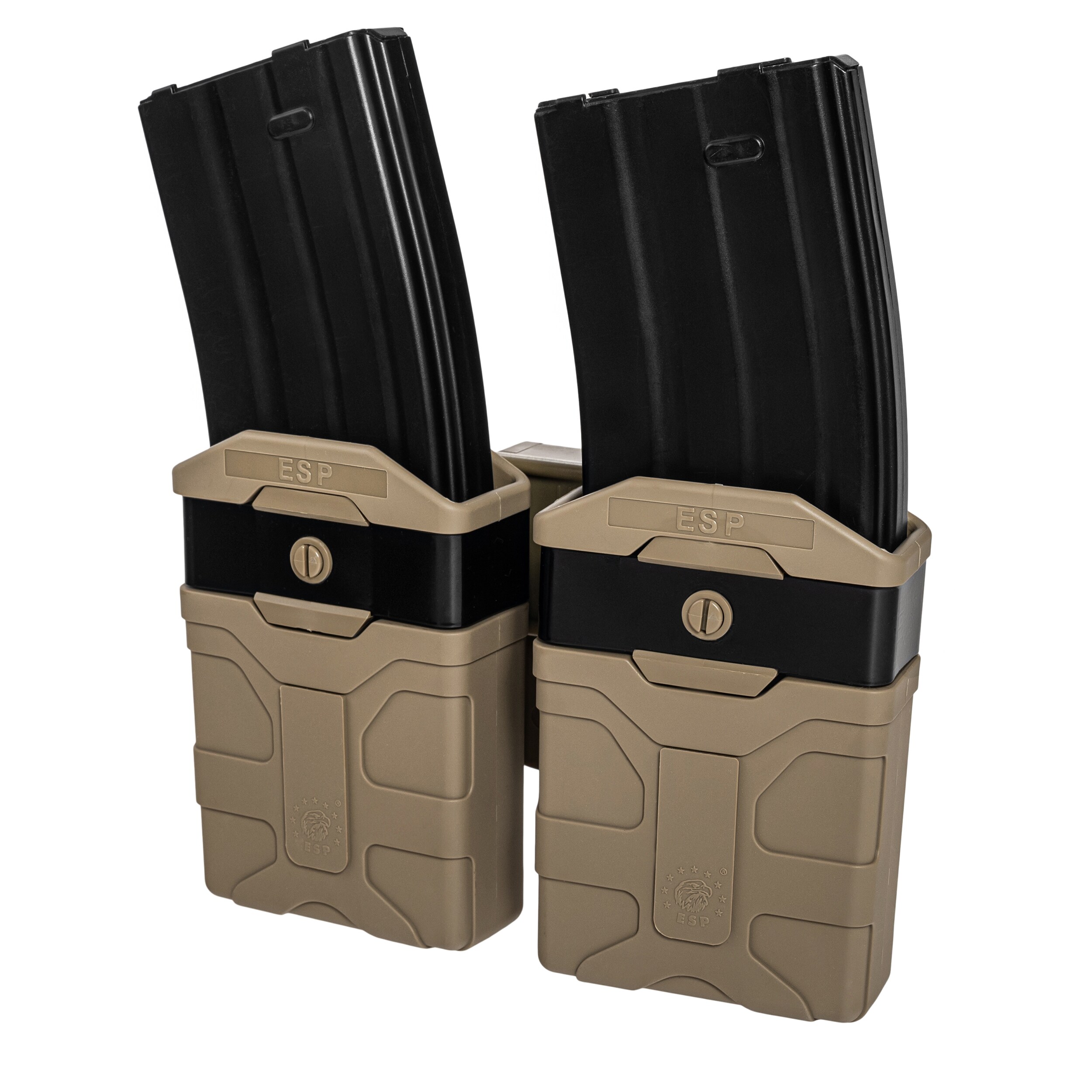ESP Double swivel pouch with UBC-01 Clip mount for magazines - Khaki