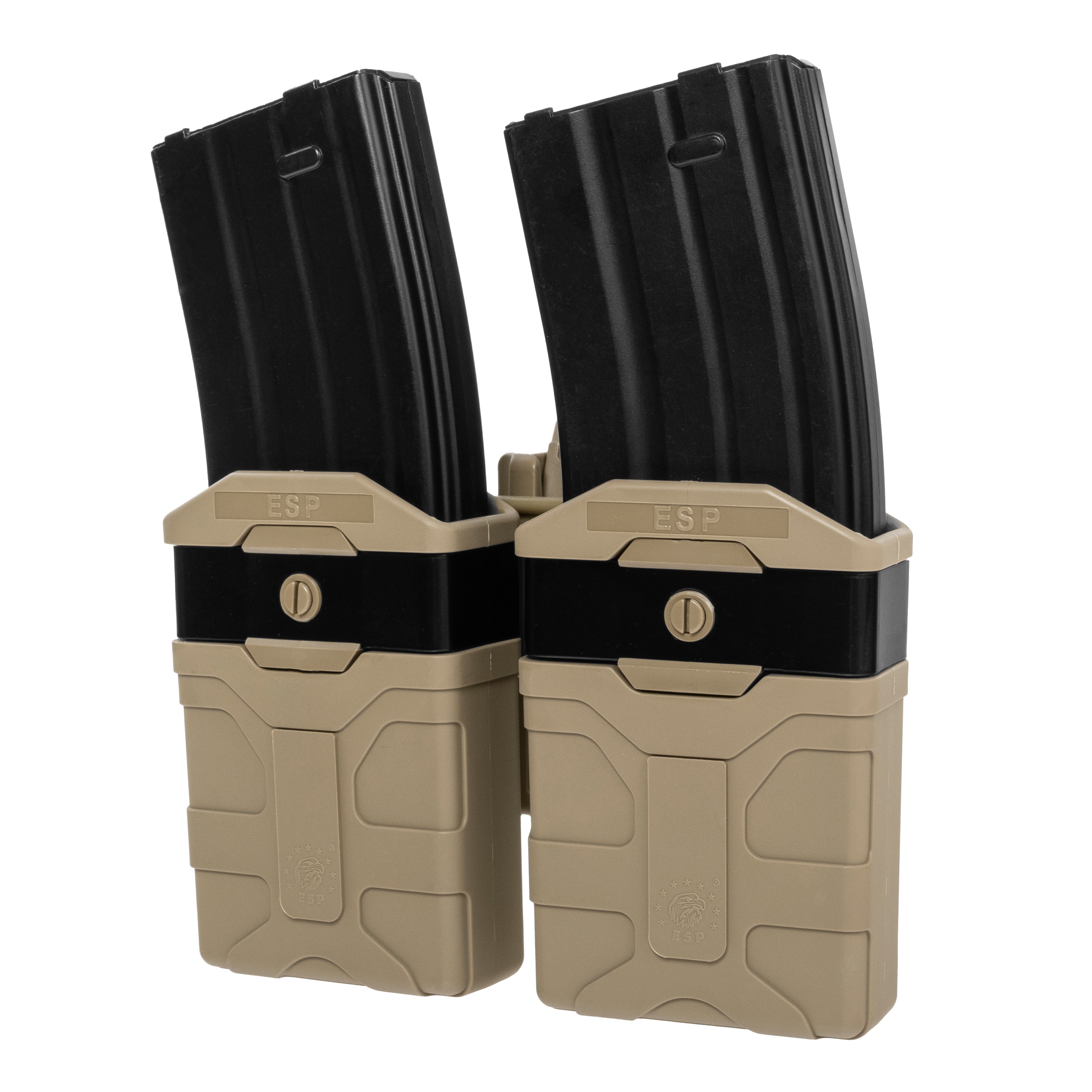 ESP Double swivel pouch with UBC-05-A mount for 5.56 mm caliber magazine - Khaki