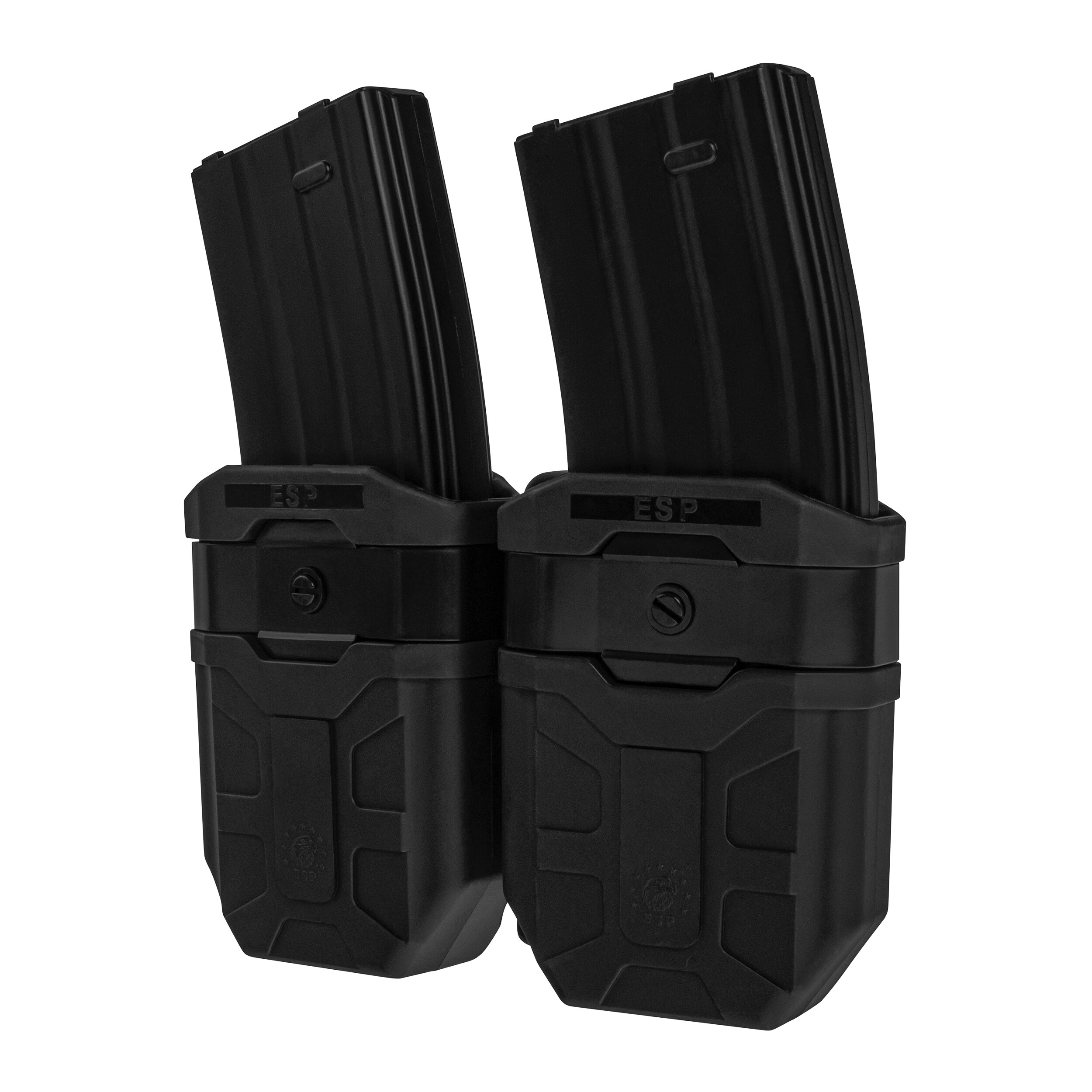 ESP Double swivel pouch with UBC-02 mount for 7.62 mm magazines - Black