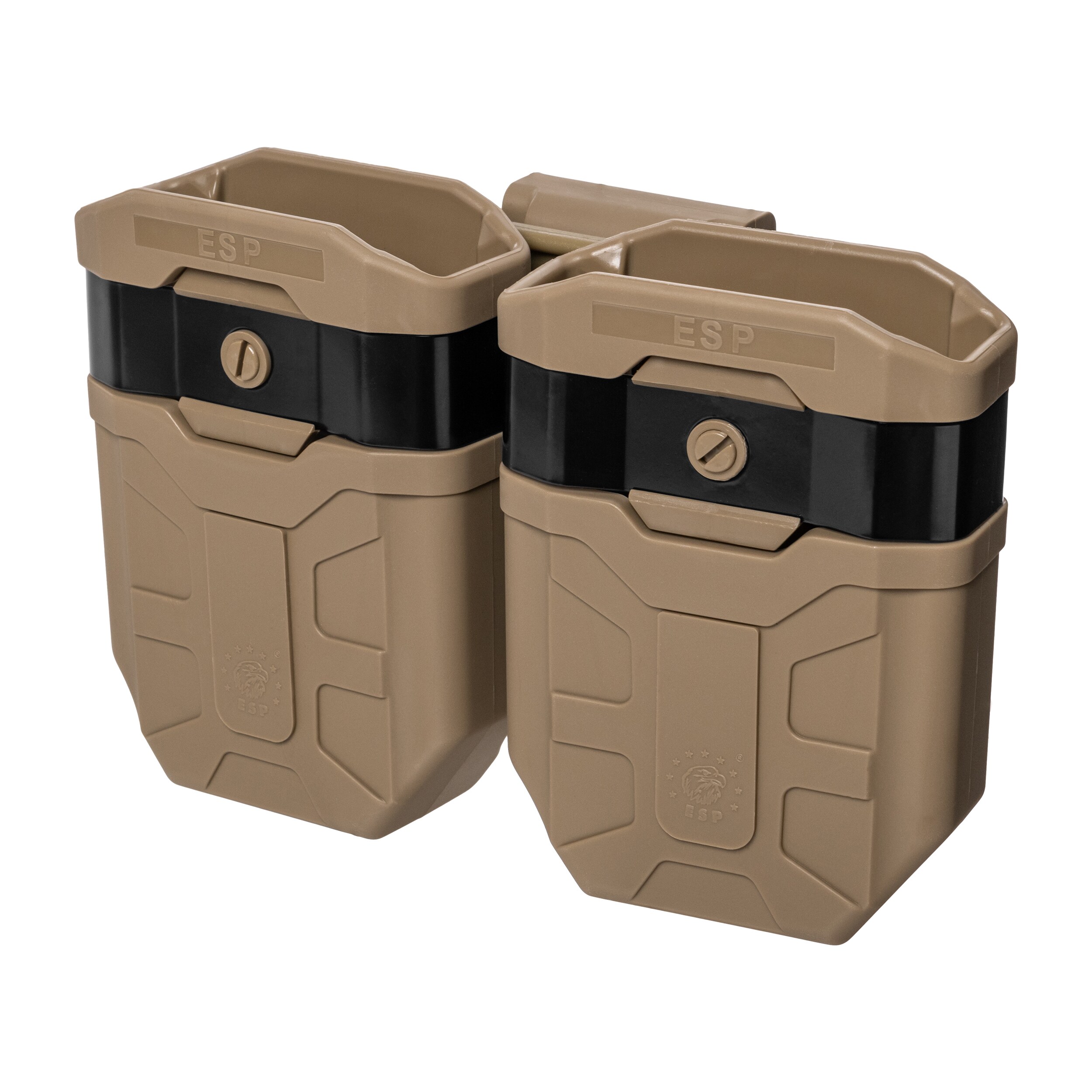 ESP Double pouch with UBC-03 Clip mount for 7.62 x 39 mm magazines - Khaki