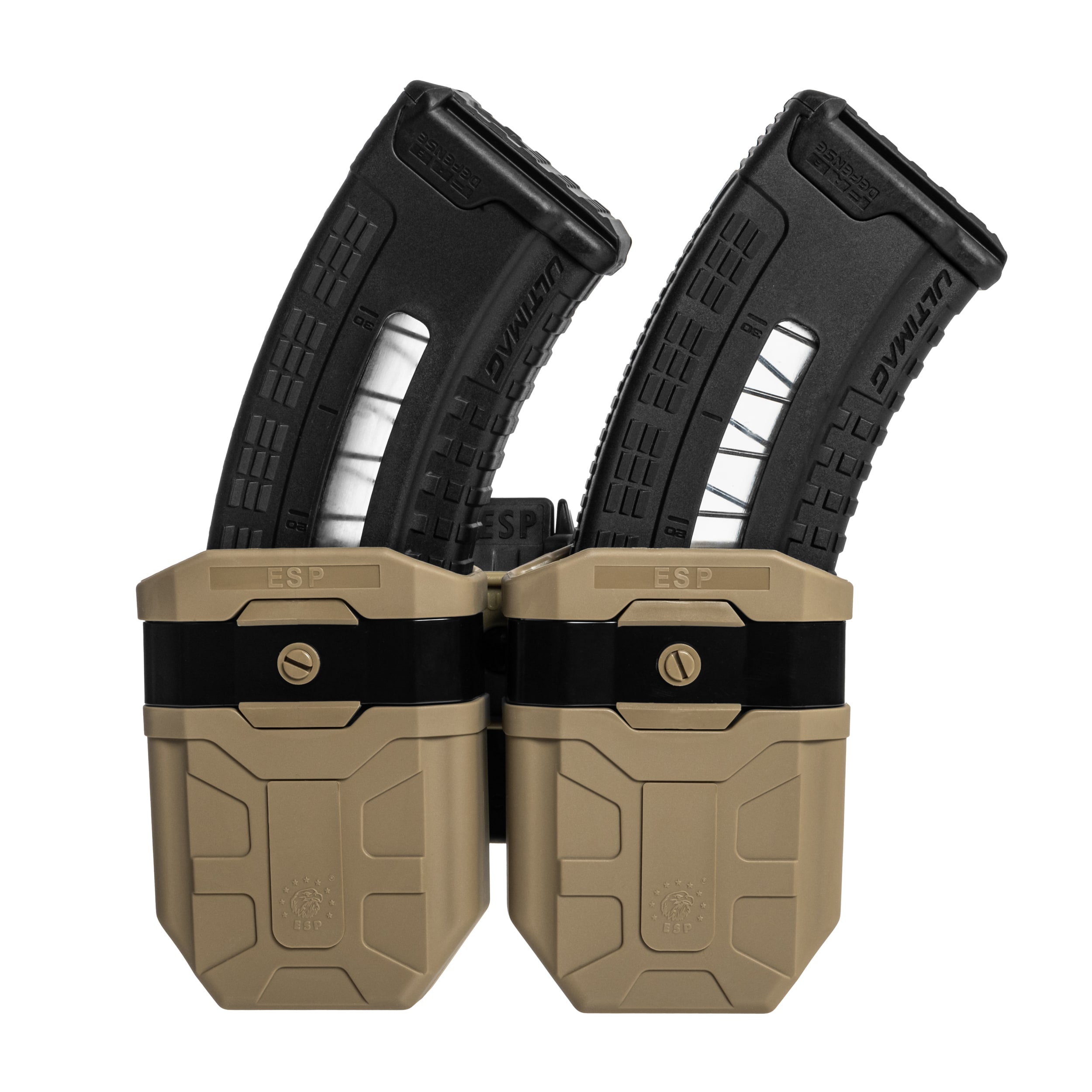 ESP Double swivel pouch with UBC-08 mount for 7.62 mm magazines - Khak