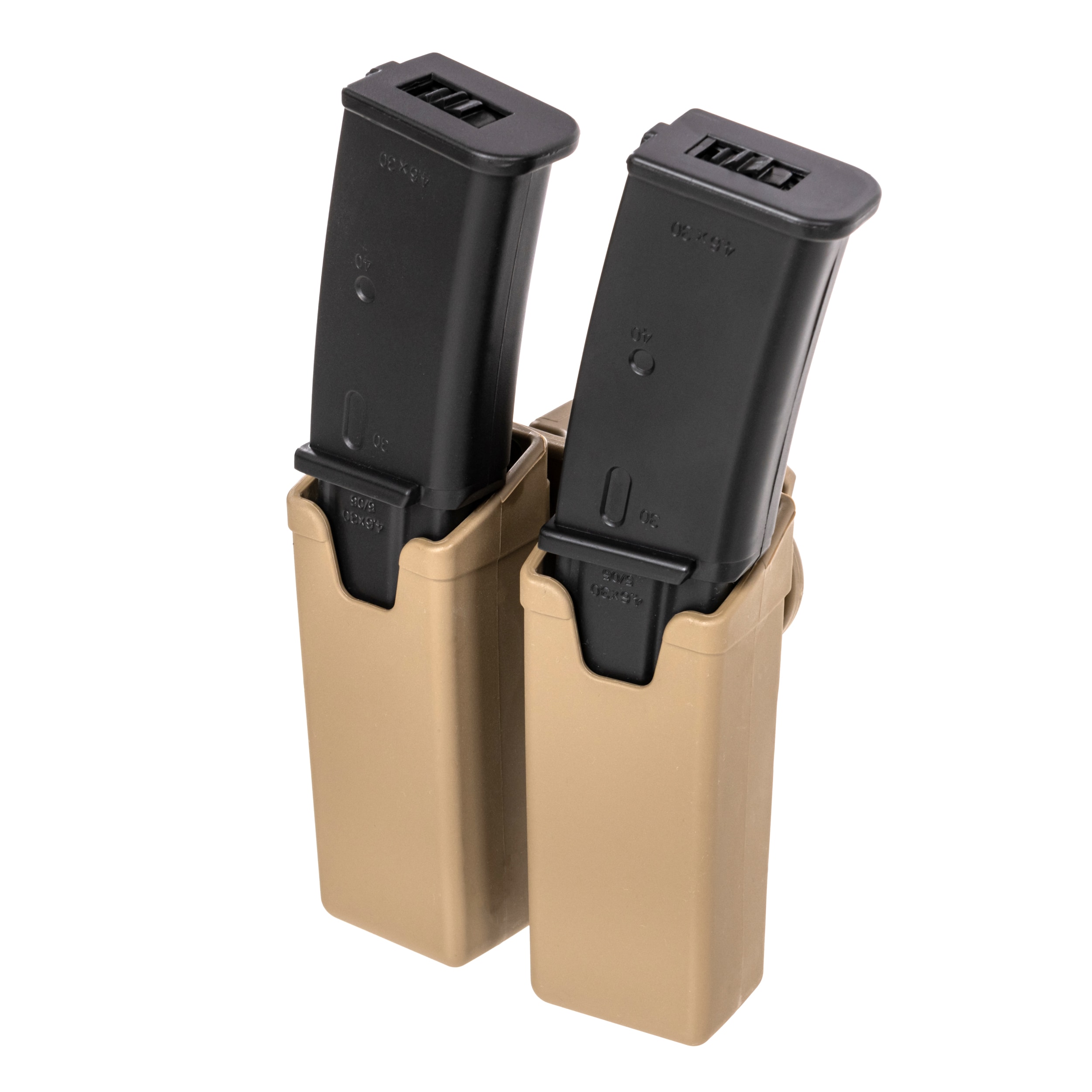 ESP Double pouch with UBC-01 Clip mount for MP5/UZI/SA VZ.61 magazines - Khaki
