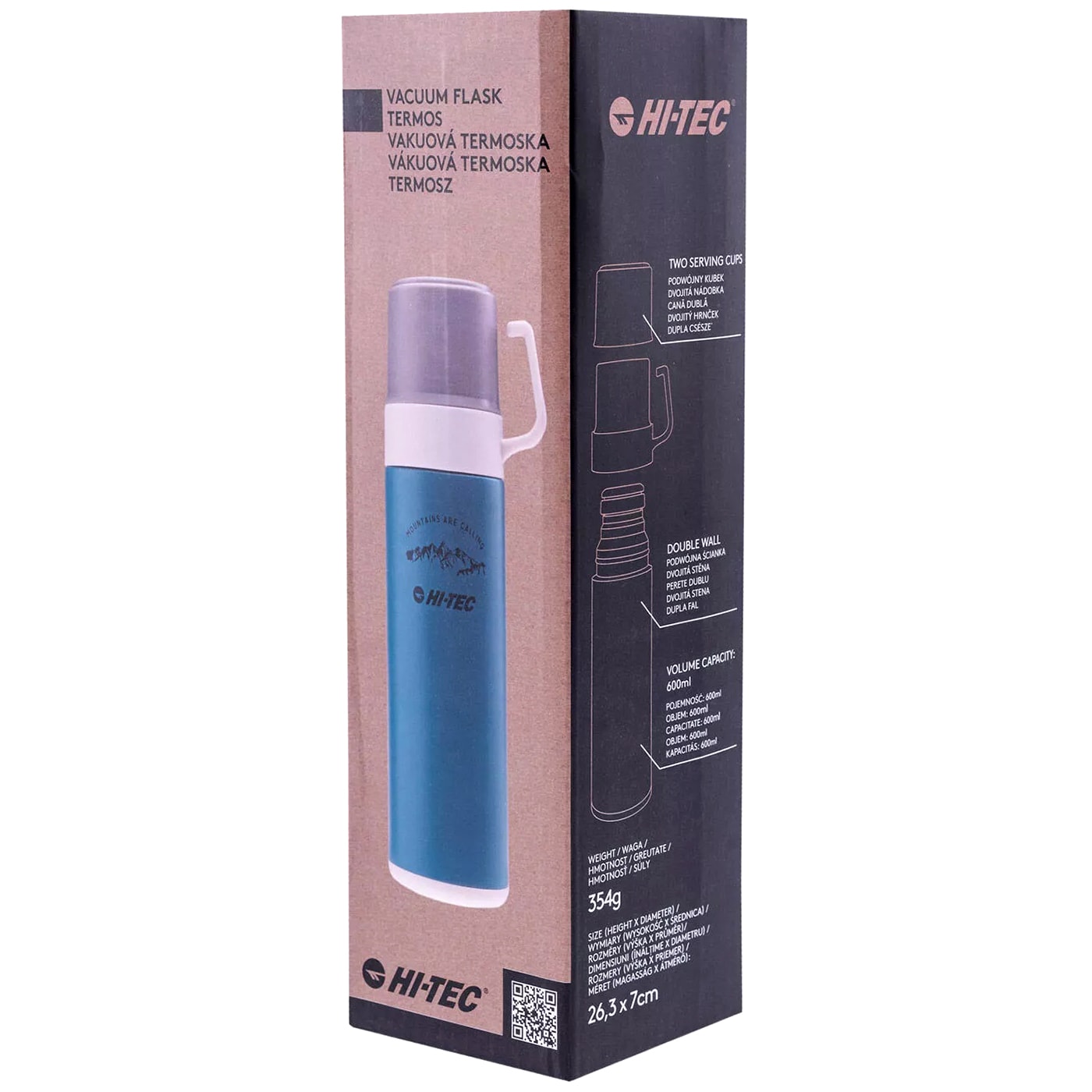 Hi-Tec Nesan Thermos 600 ml - Teal/Gray