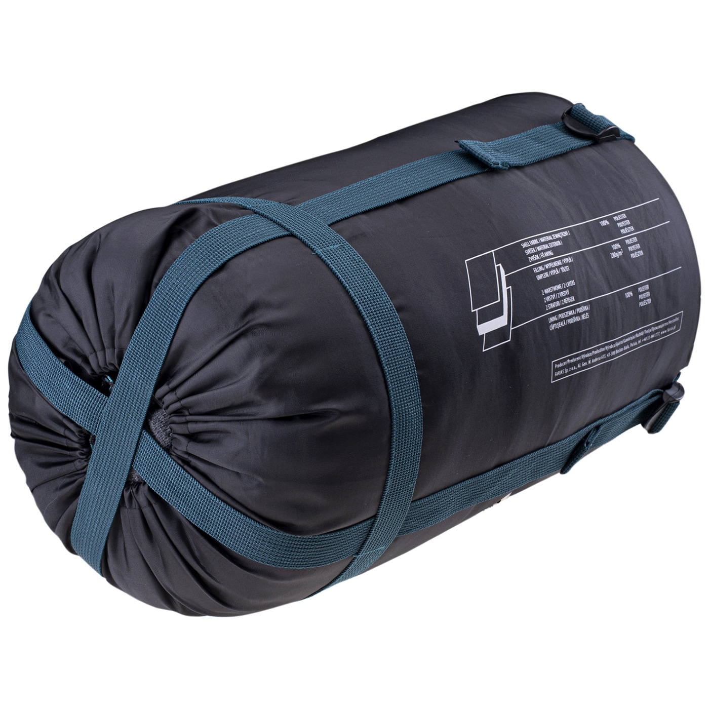 Hi-Tec Azer Sleeping Bag - Teal/Silver