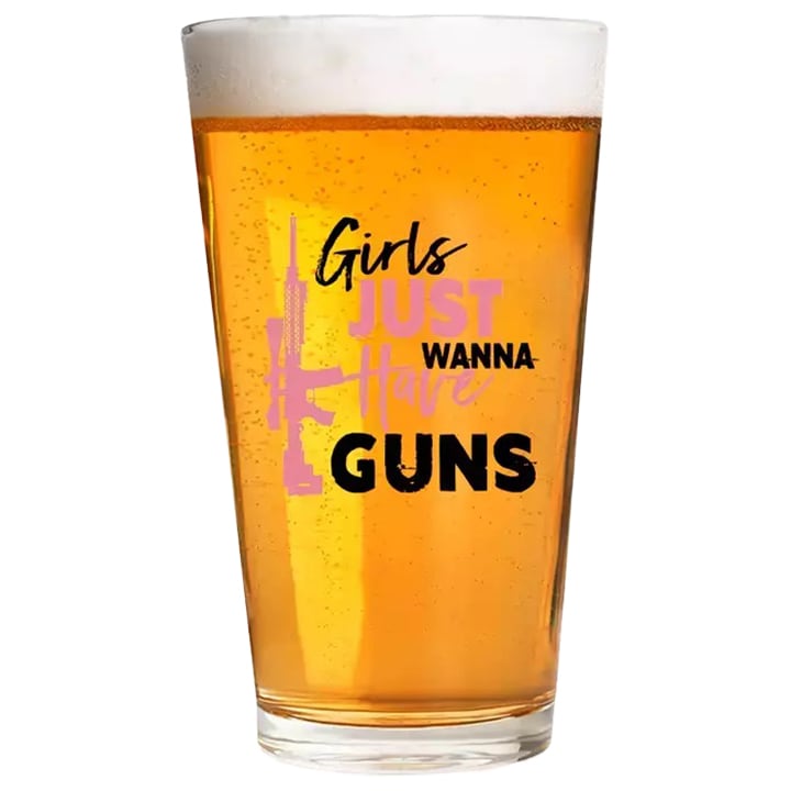 Lucky Shot Girls Just Wanna Guns Glass - 470 ml