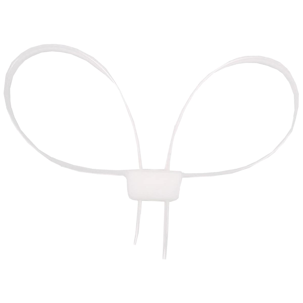 MFH disposable handcuffs 70 x 1.2 cm - White - 10 pcs.