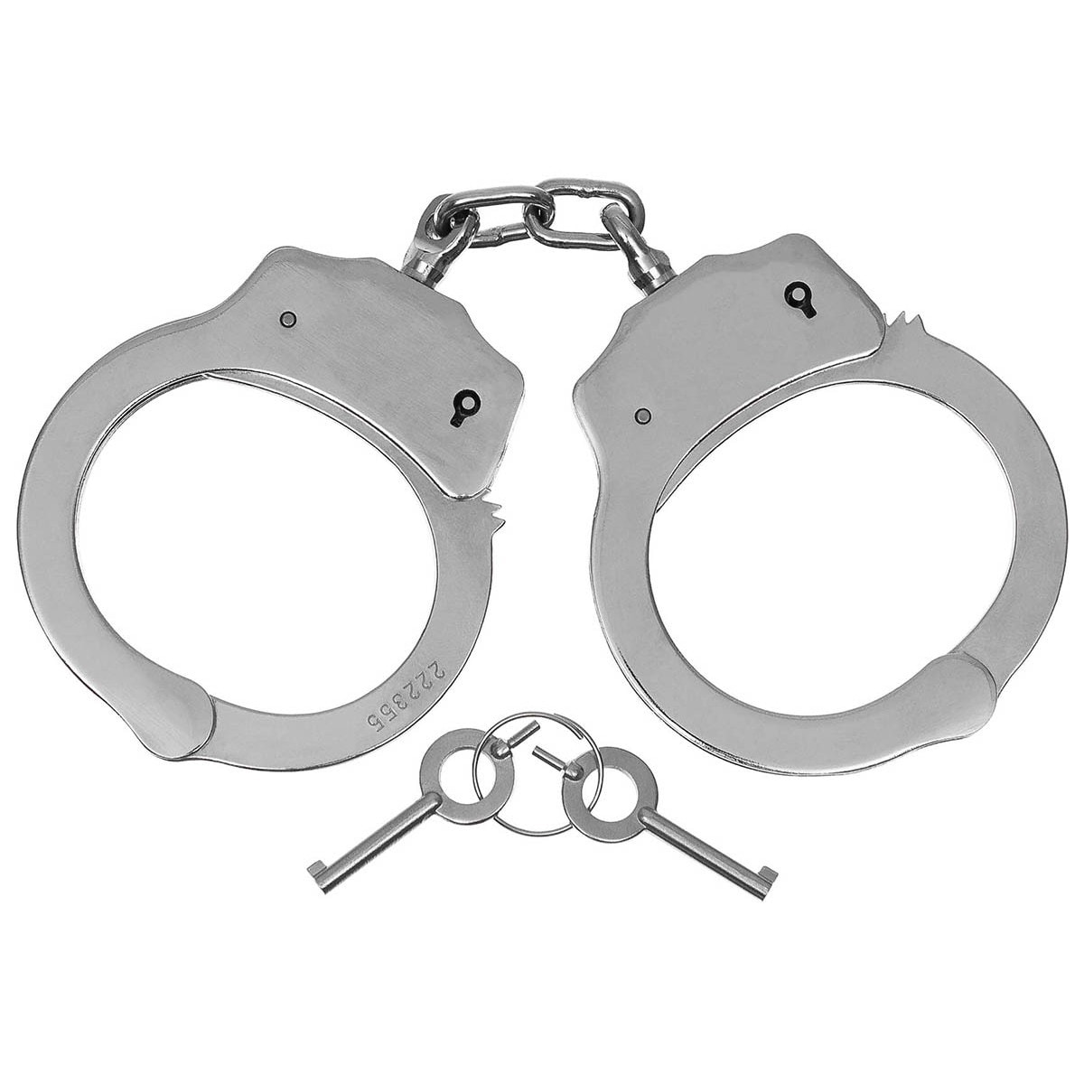 MFH Delux Steel Handcuffs - Silver