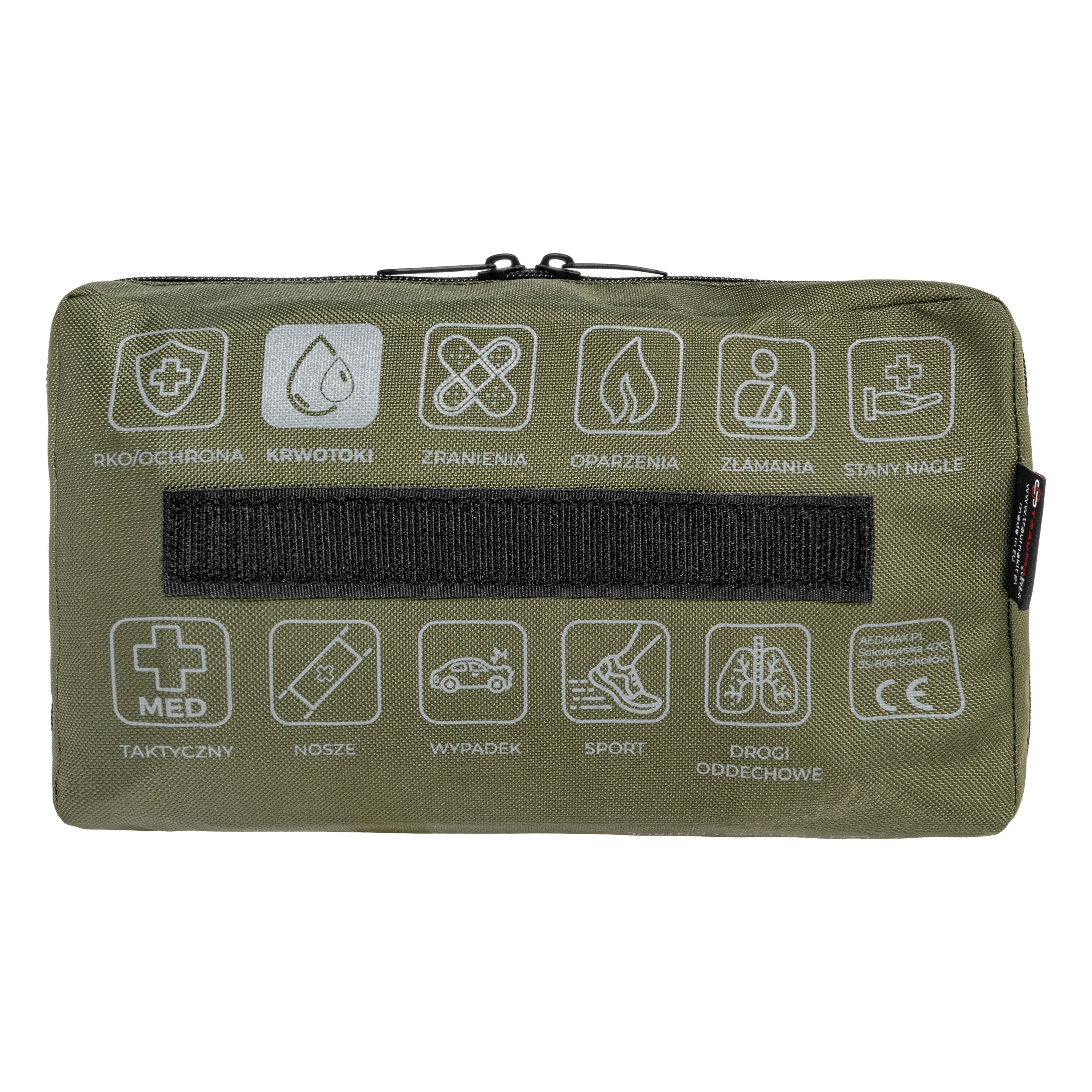 AedMax Trauma Kit K Modular First Aid Kit Green - Bleeding Control