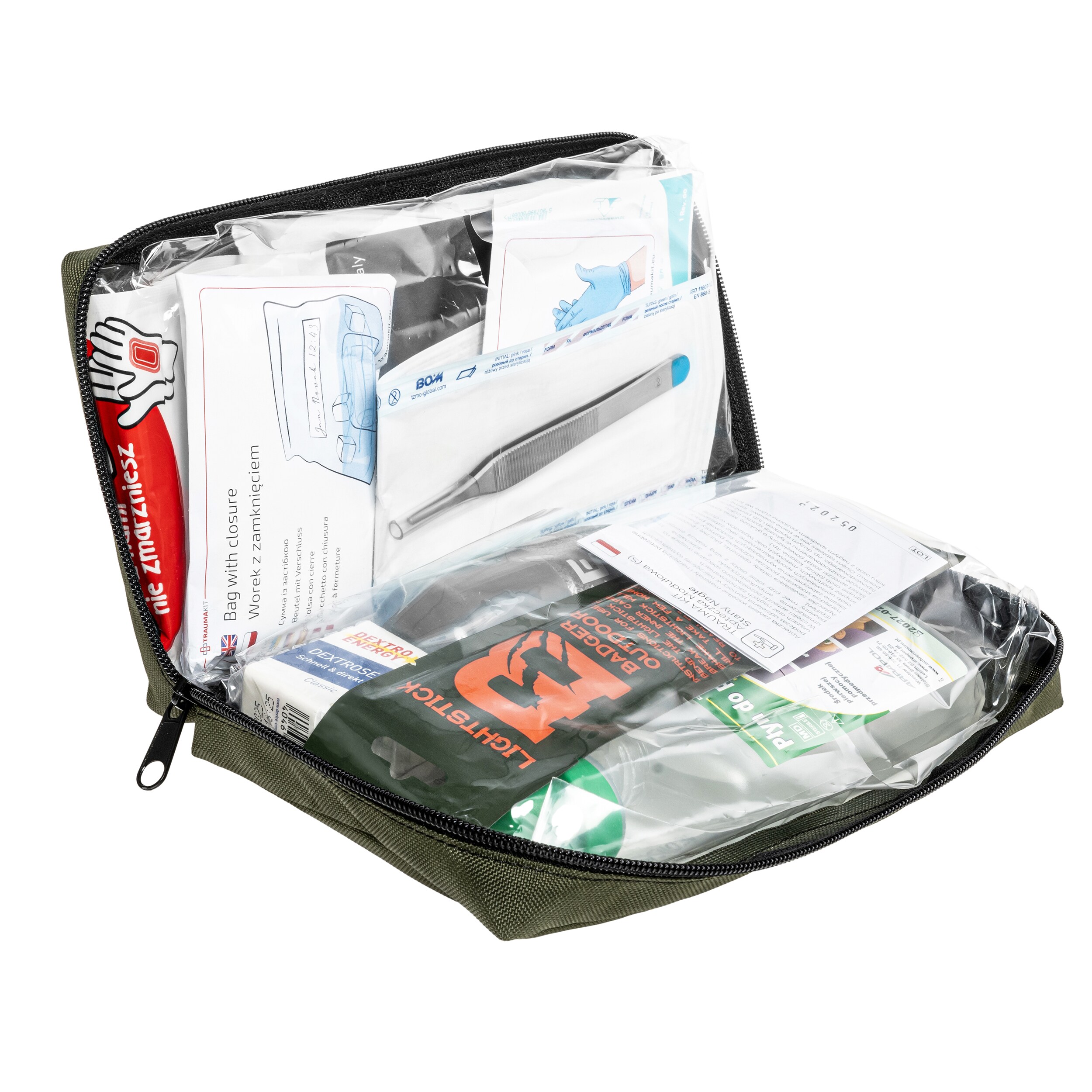 AedMax Trauma Kit S Modular First Aid Kit Green - Medical Emergency