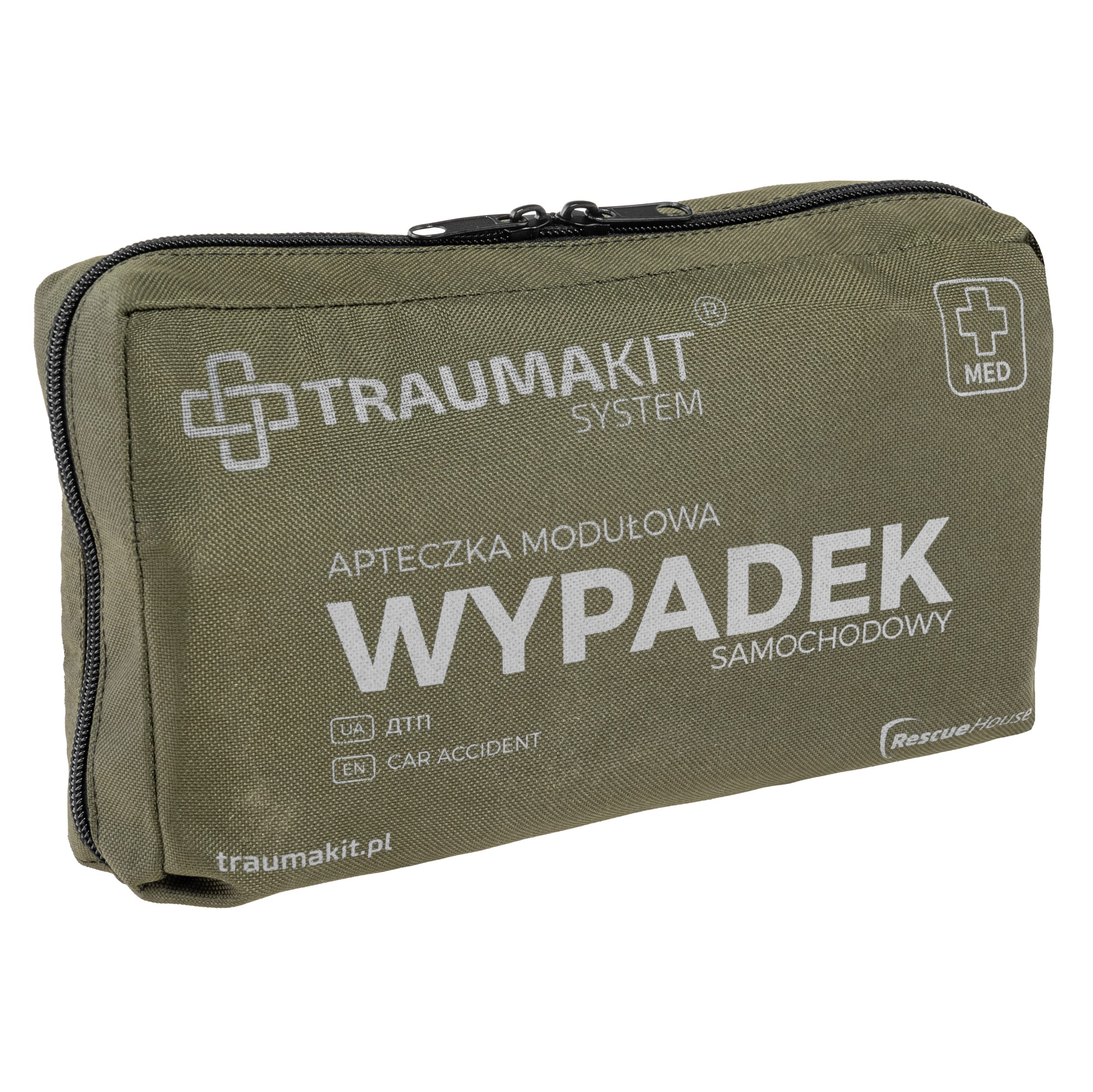 AedMax Trauma Kit W Modular First Aid Kit Green - Car Accident