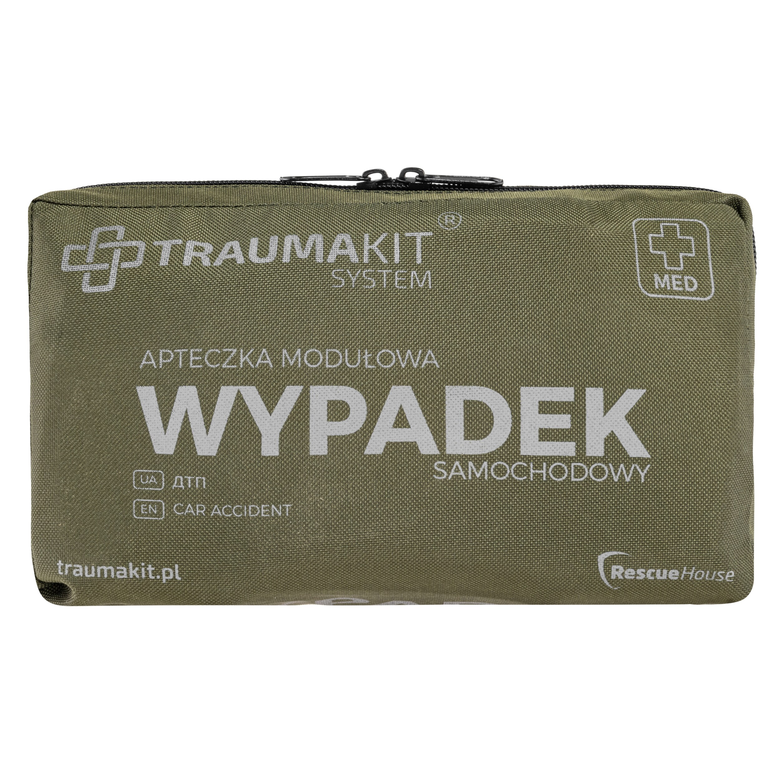 AedMax Trauma Kit W Modular First Aid Kit Green - Car Accident