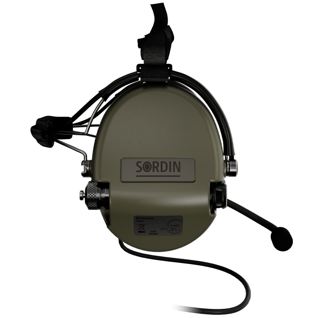 Sordin Supreme MIL CC Neckband Active Hearing Protectors - Green