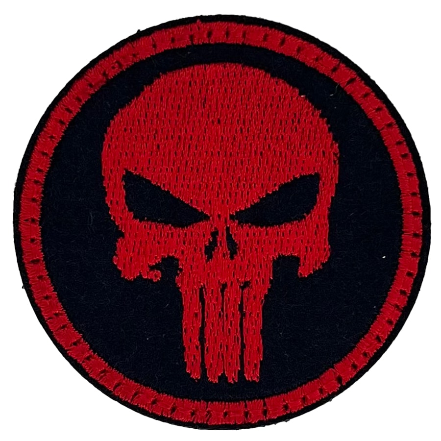 Mini Punisher patch 51 x 51 mm - Red