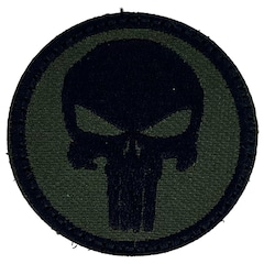 Mini Punisher patch 51 x 51 mm - Black/Green
