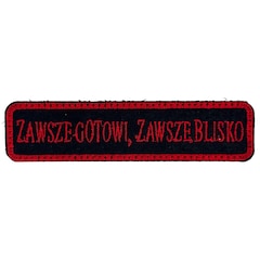 Zawsze gotowi, zawsze blisko Patch 100 x 25 mm - Red