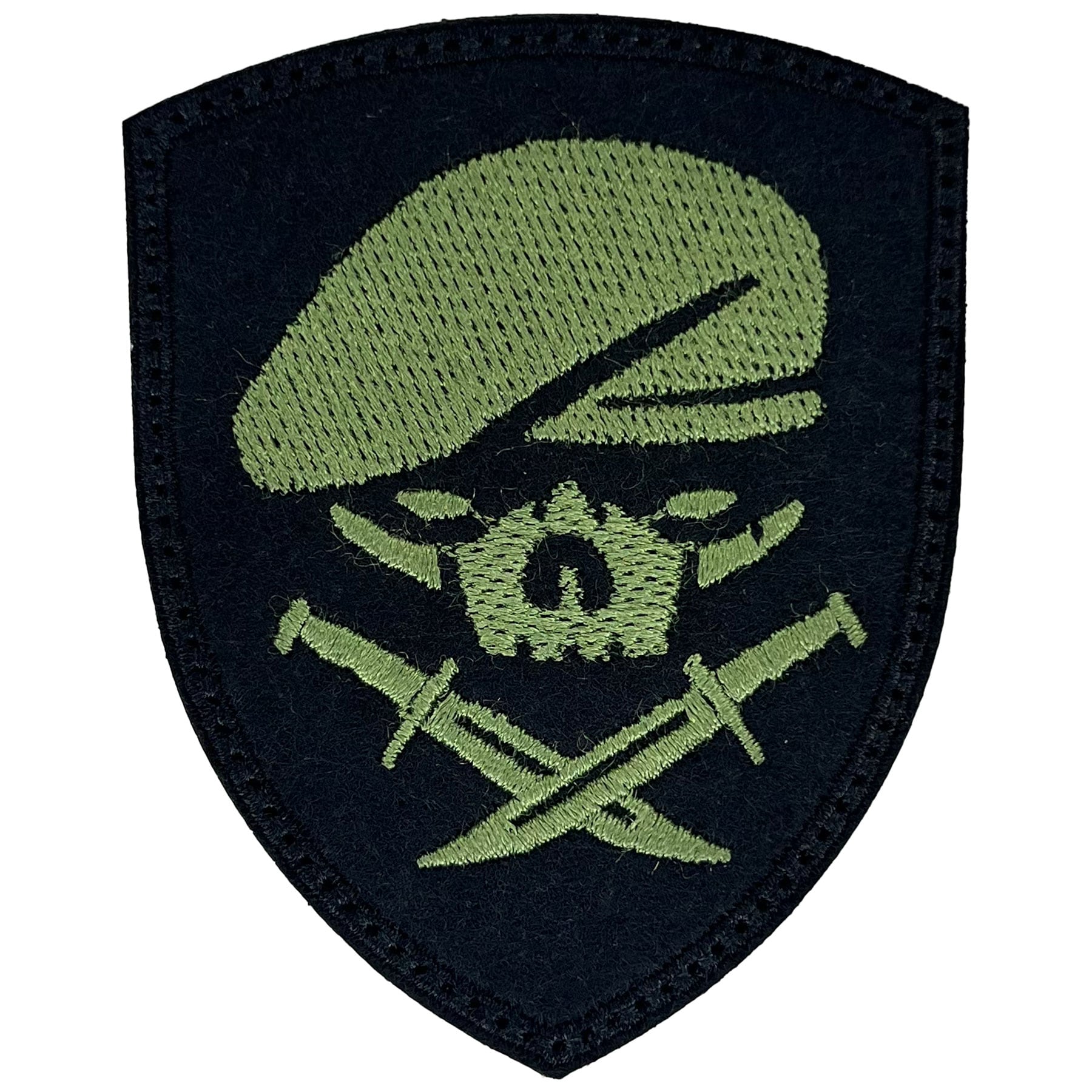 Beret Skull Patch 65 x 80 mm - Green