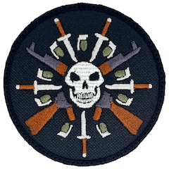 AK-47 skull patch 85 x 85 mm
