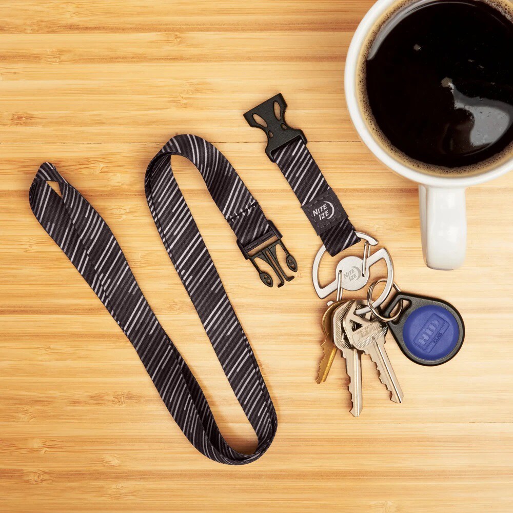 Nite Ize Medallion Key Carabiner with Lanyard - Silver