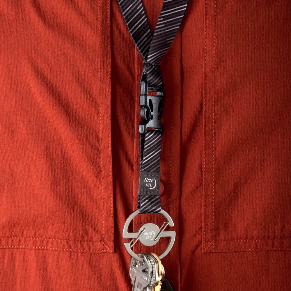 Nite Ize Medallion Key Carabiner with Lanyard - Silver