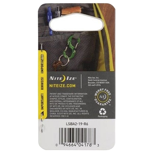 Nite Ize S-Biner SlideLock Aluminum 2 Carabiner - Orange