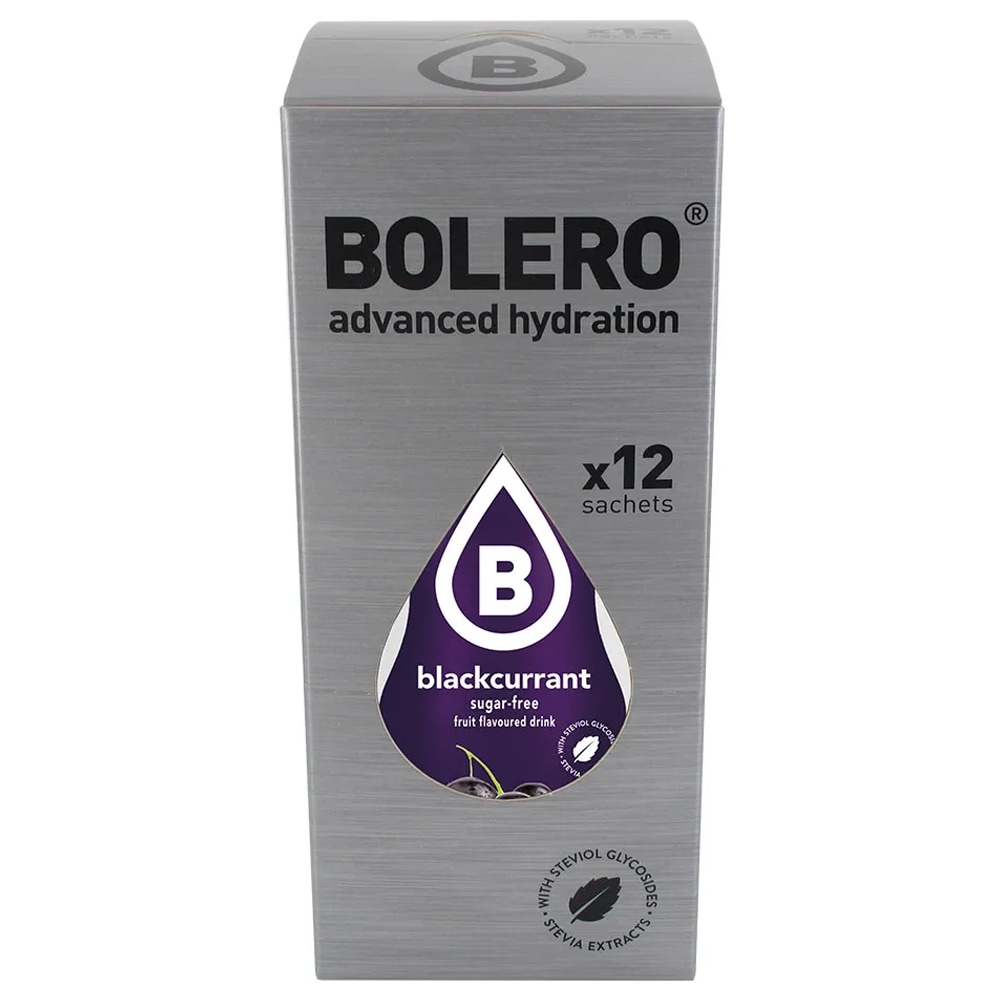 Bolero Blackcurrant beverage powder with stevia 9 g - 12 pcs.