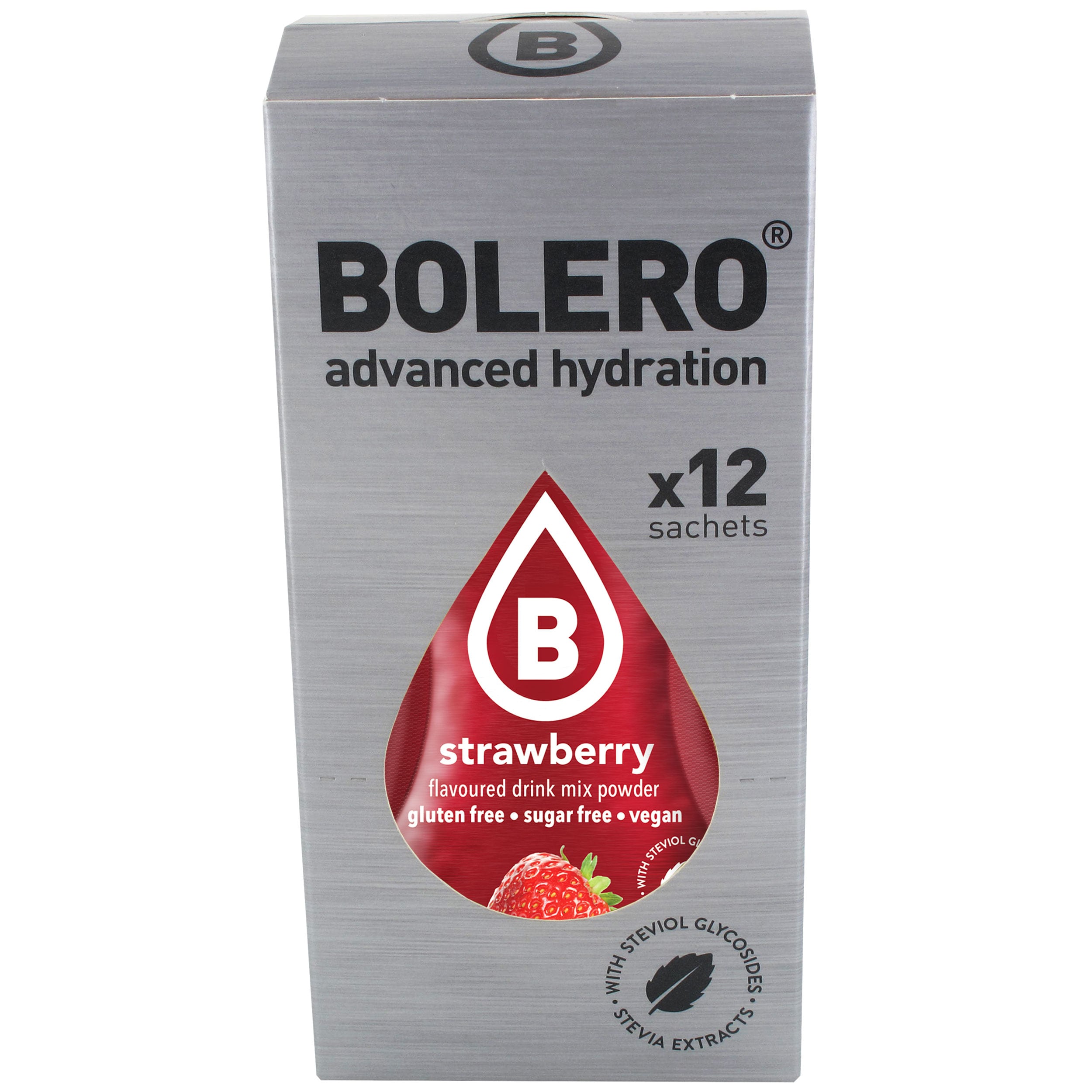 Bolero Strawberry beverage powder with stevia 3 g - 12 pcs.