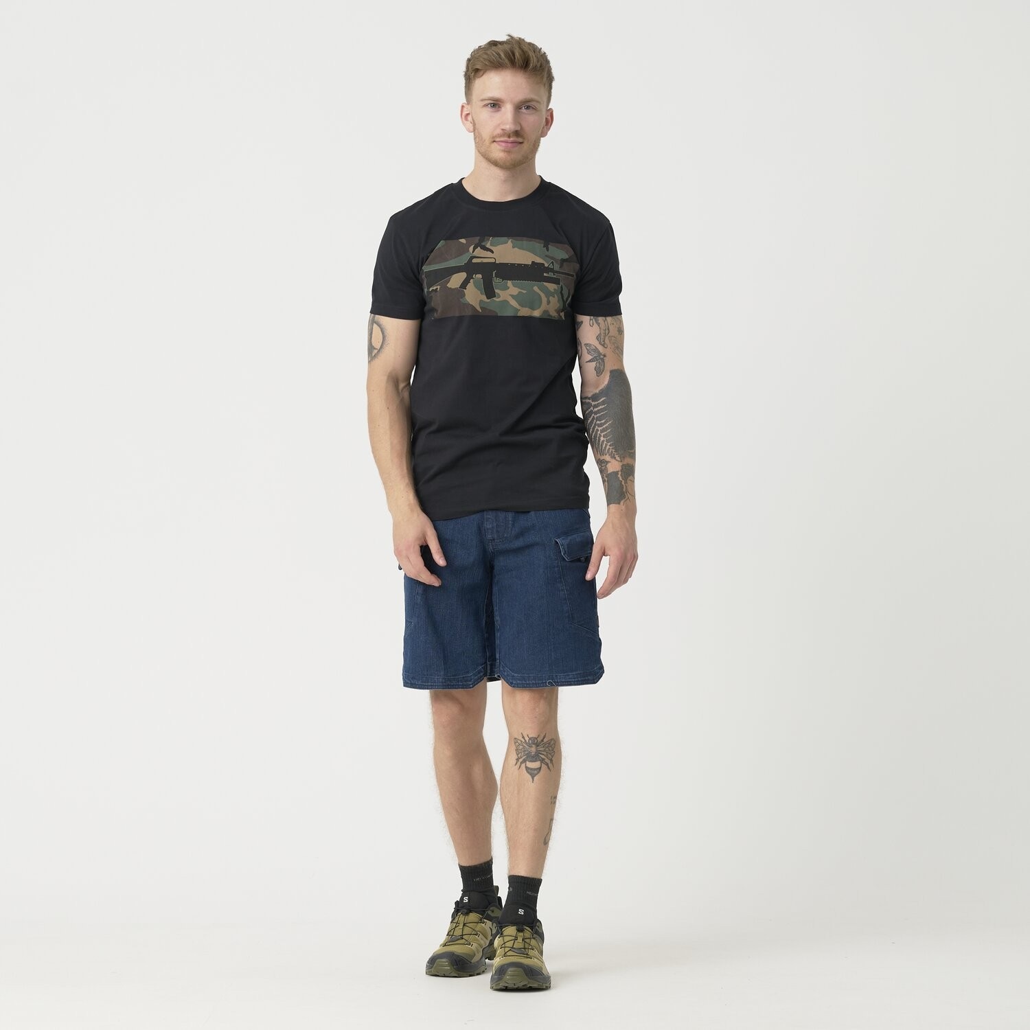 Helikon 16/203 Combo T-shirt - Black/US Woodland