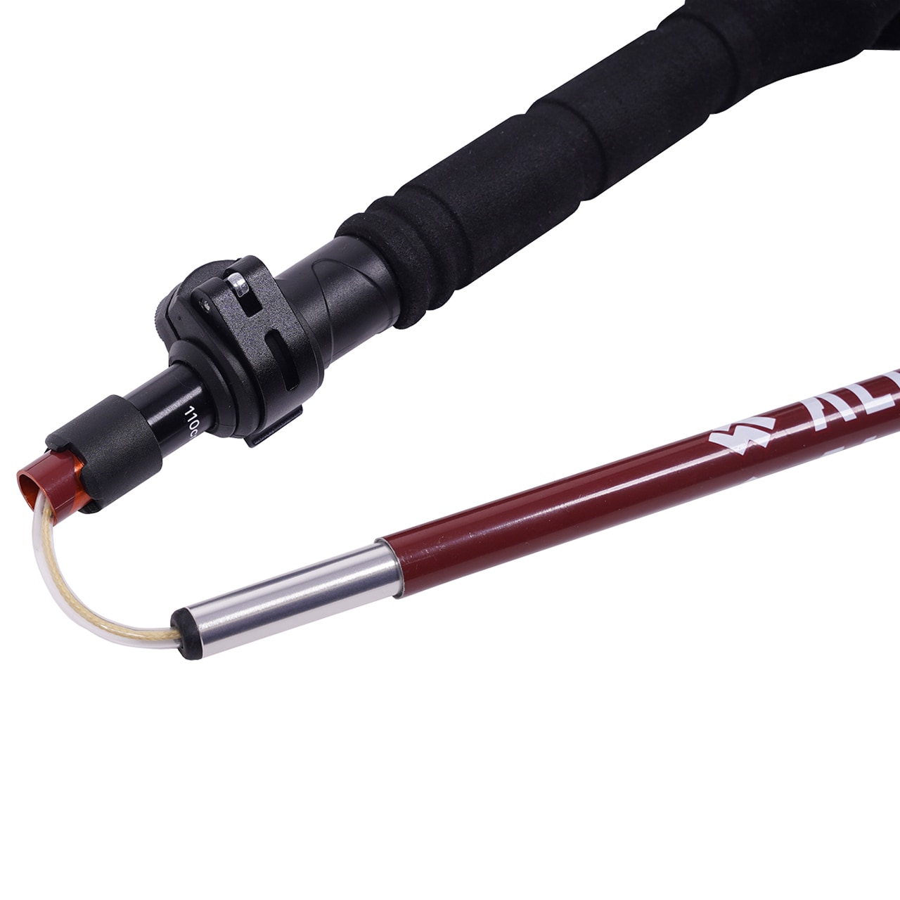 Alpinus Aosta folding trekking poles - Red/Blue