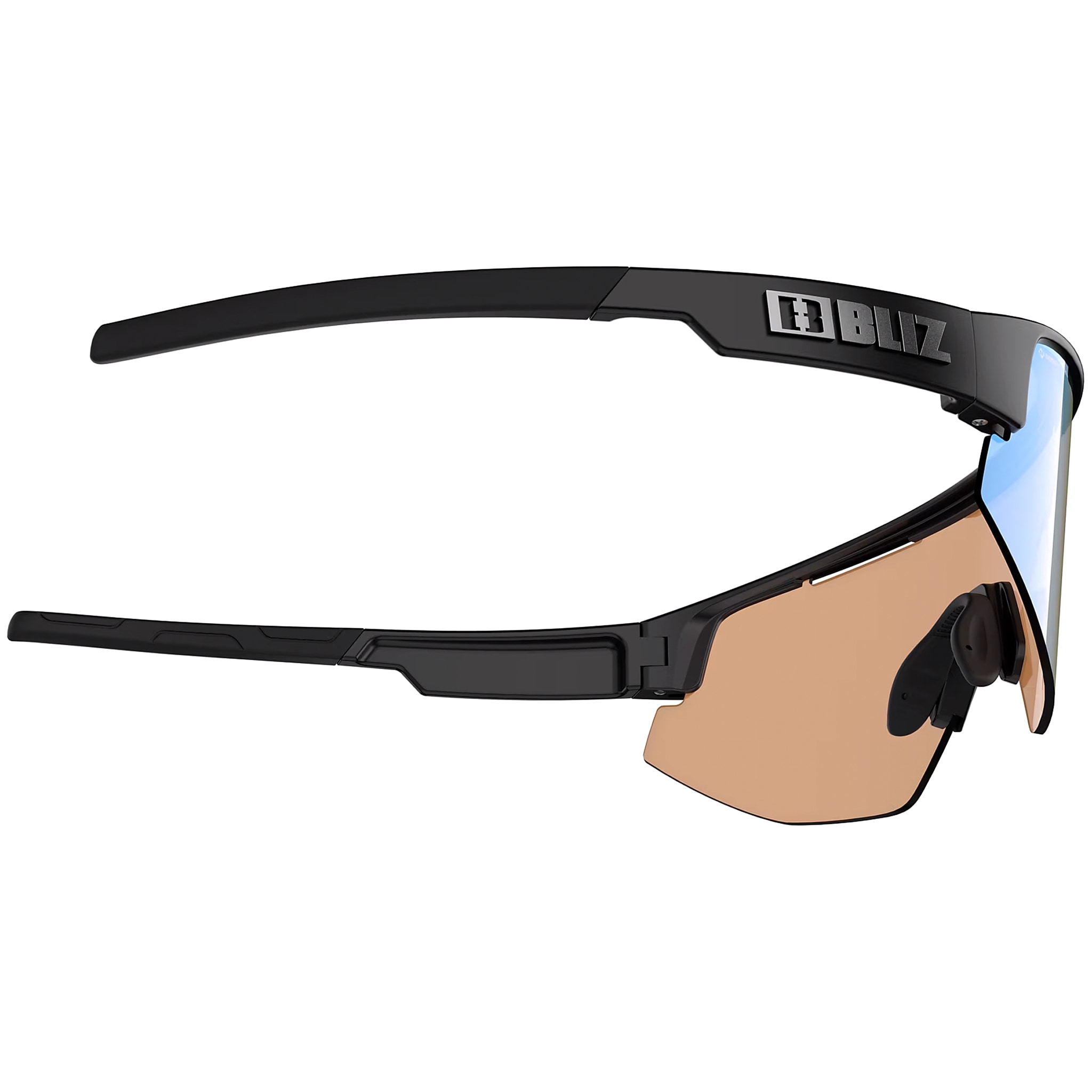 Bliz Matrix Small Nano Optics Sunglasses - Black/Coral Orange Blue