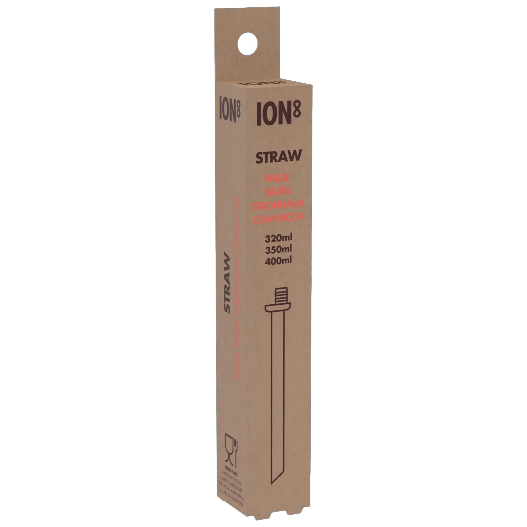 ION8 Small Bottle Straw - White