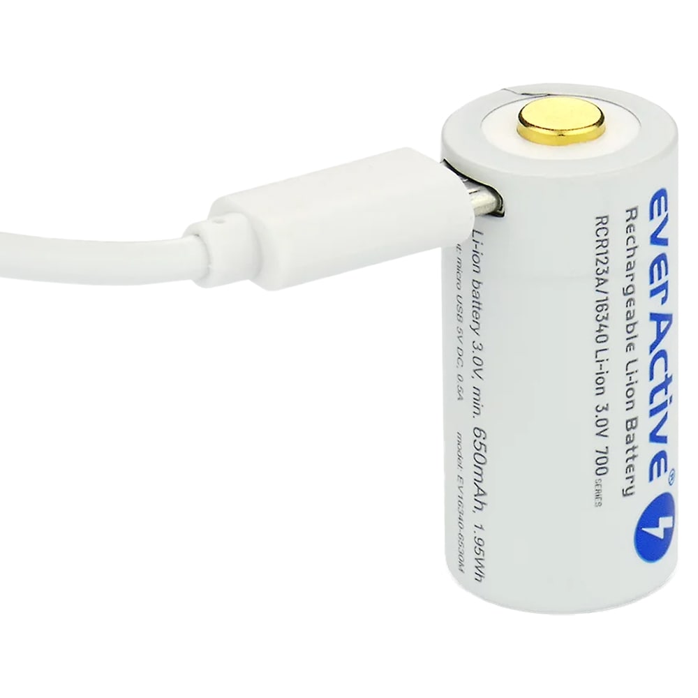 everActive 16340  3 V rechargeable battery with protection - 700 mAh