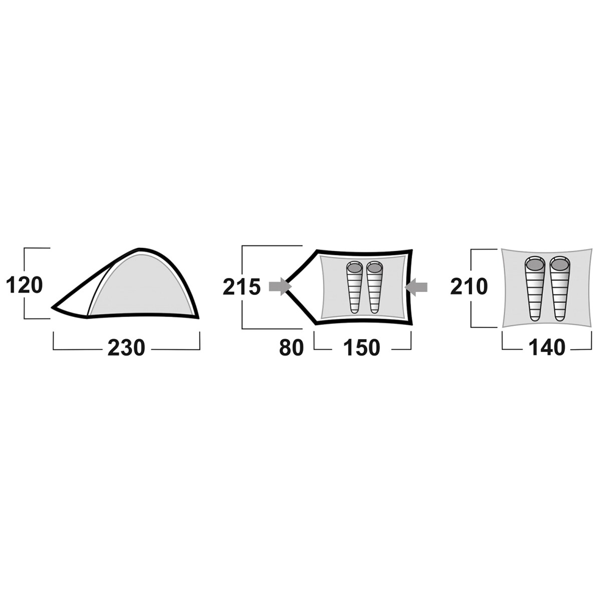 Husky Sawaj 2 2-person tent - Green