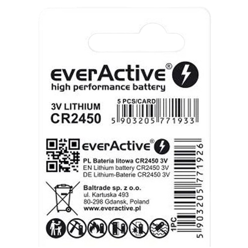 EverActive CR2450 3V Lithium Battery