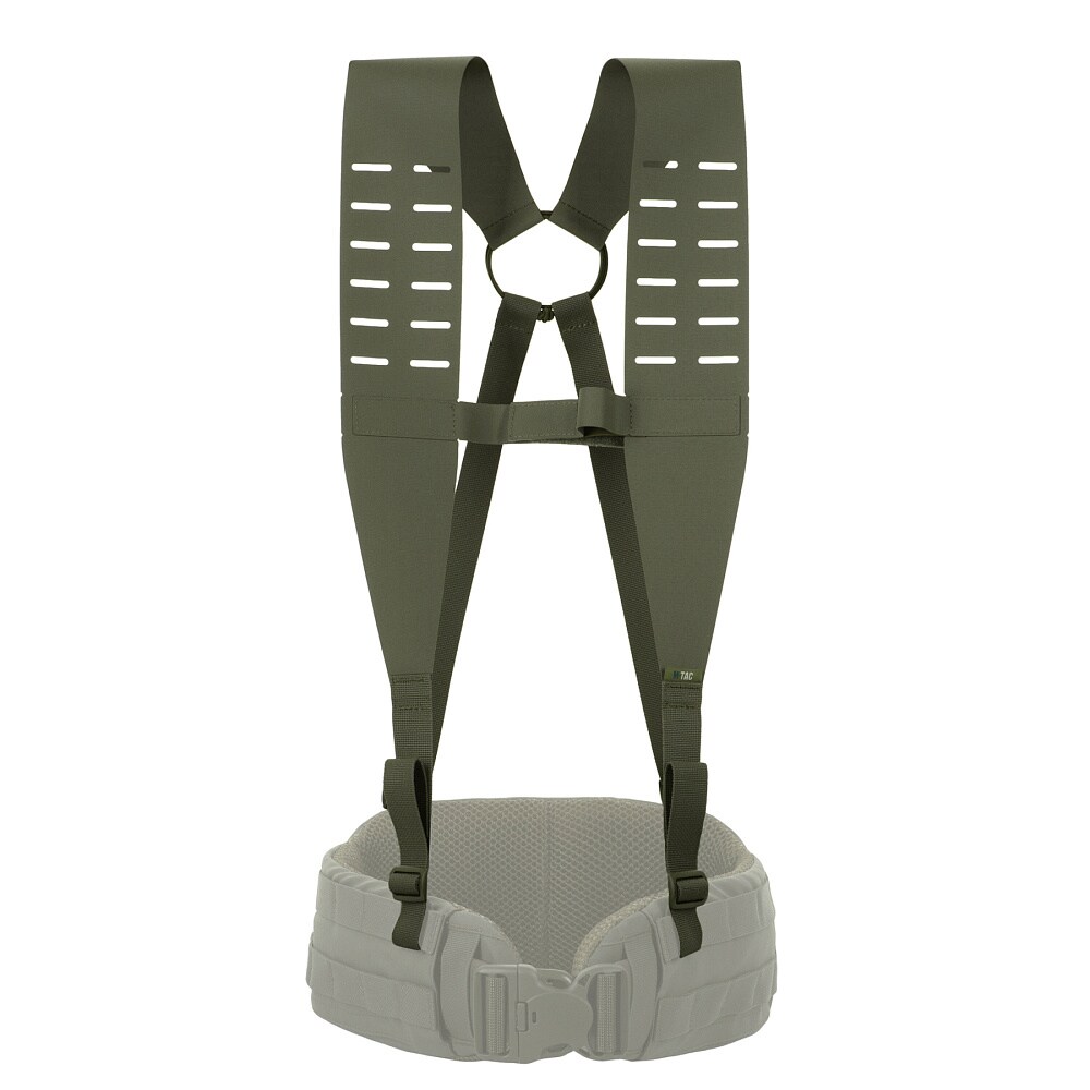 M-Tac Laser Cut Long Suspenders for Tactical Belt - Ranger Green