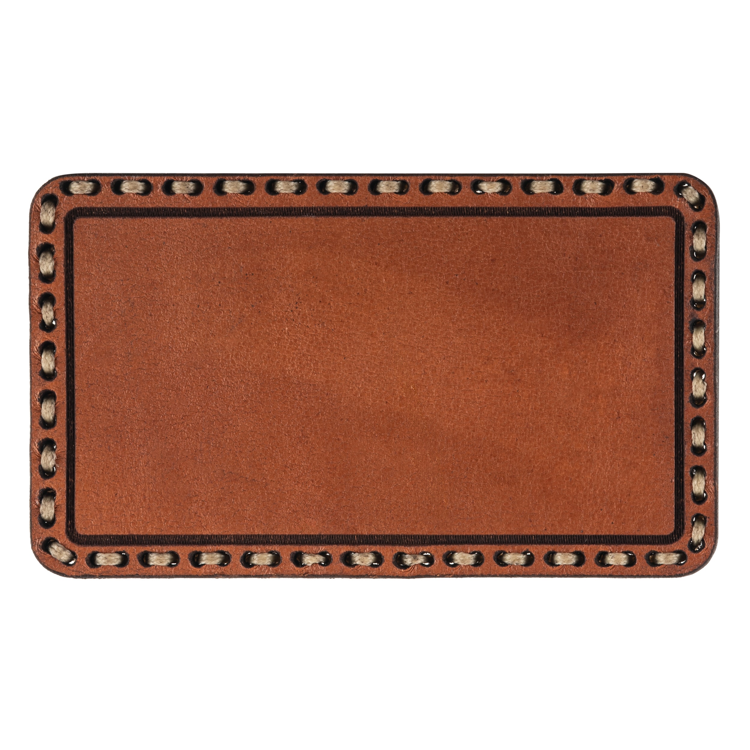 Tigerwood Leather Patch - 85 x 50 mm - with personalization option