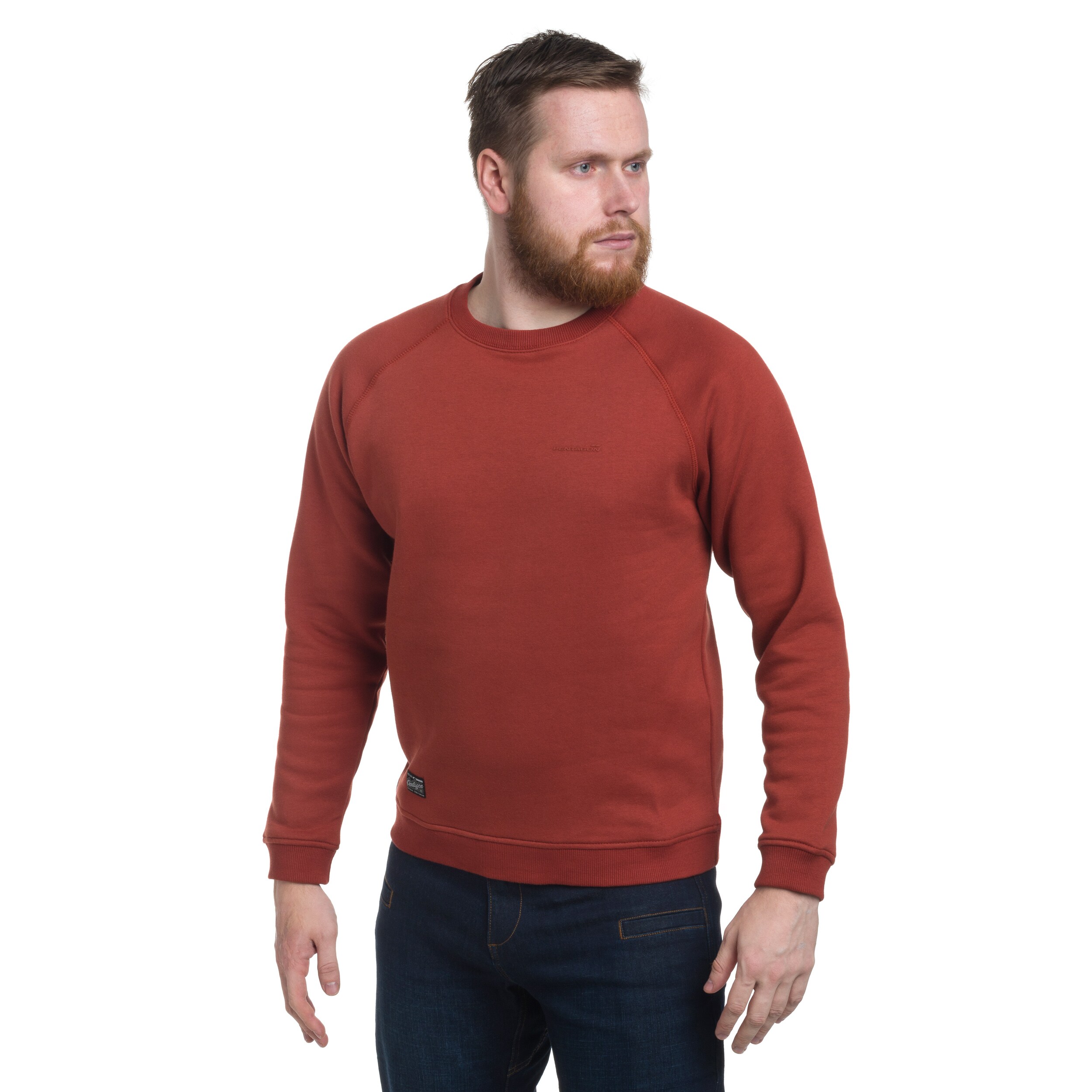Pentagon Hawk Blank Sweatshirt - Maroon Red