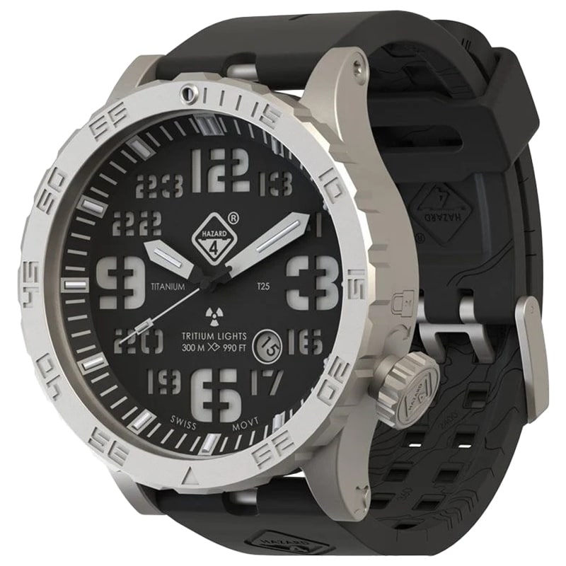 Hazard 4 Heavy Water Diver BlackTie B Watch Black Silver