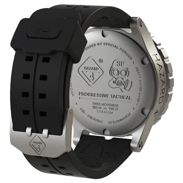 Hazard 4 Heavy Water Diver BlackTie B Watch - Black/Silver