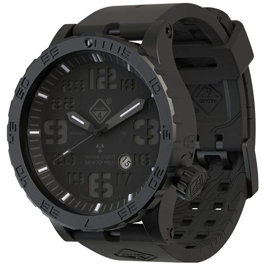 Hazard 4 Heavy Water Diver Blackout A Watch - Black