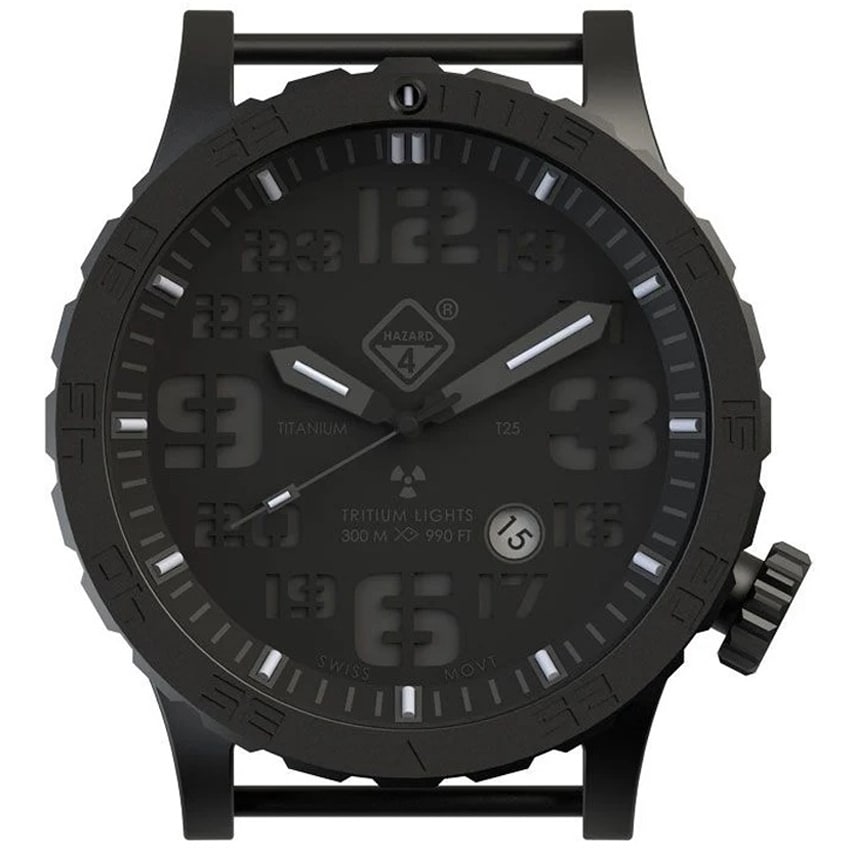 Hazard 4 Heavy Water Diver Blackout A Watch - Black