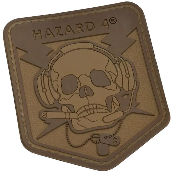 Operator Hazard 4 Skull Patch 3D - Coyote