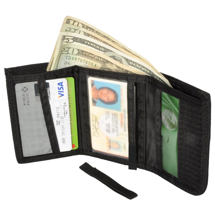 Hazard 4 Mil-Wafer Slim Tri-Fold Wallet - Black 