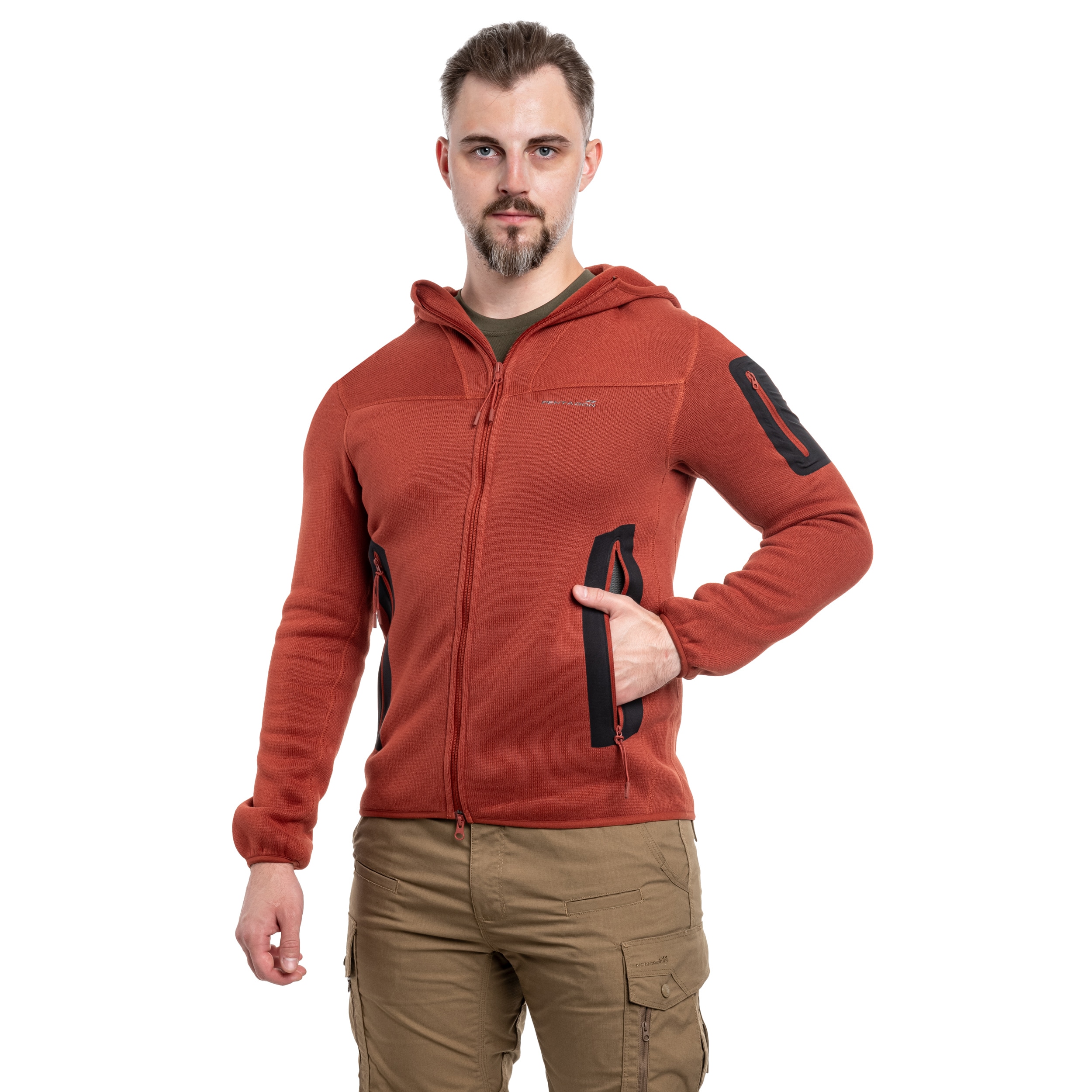 Pentagon Falcon Pro Sweater - Maroon Red