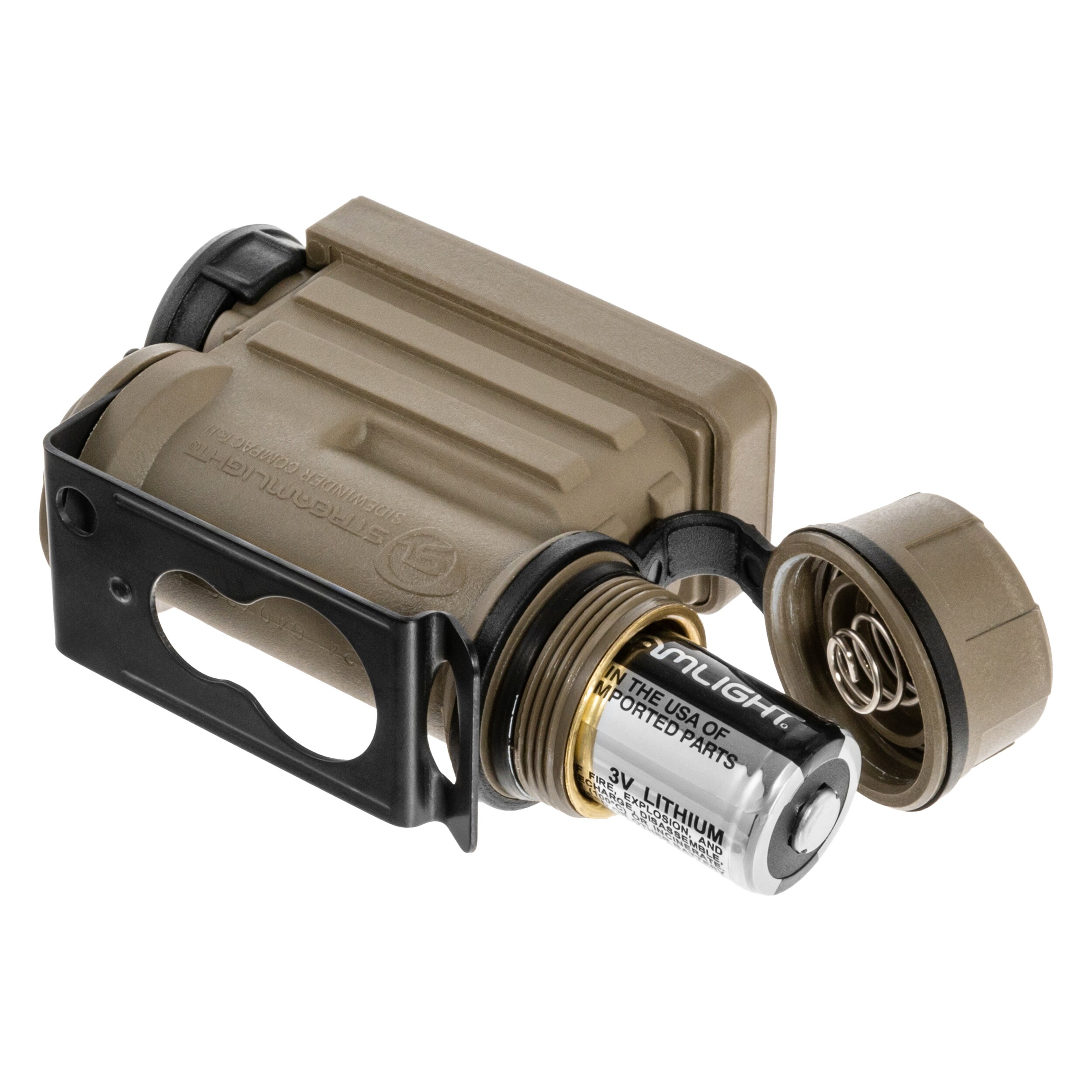 Streamlight Sidewinder Compact II Helmet Clip Flashlight Coyote - 55 lumens