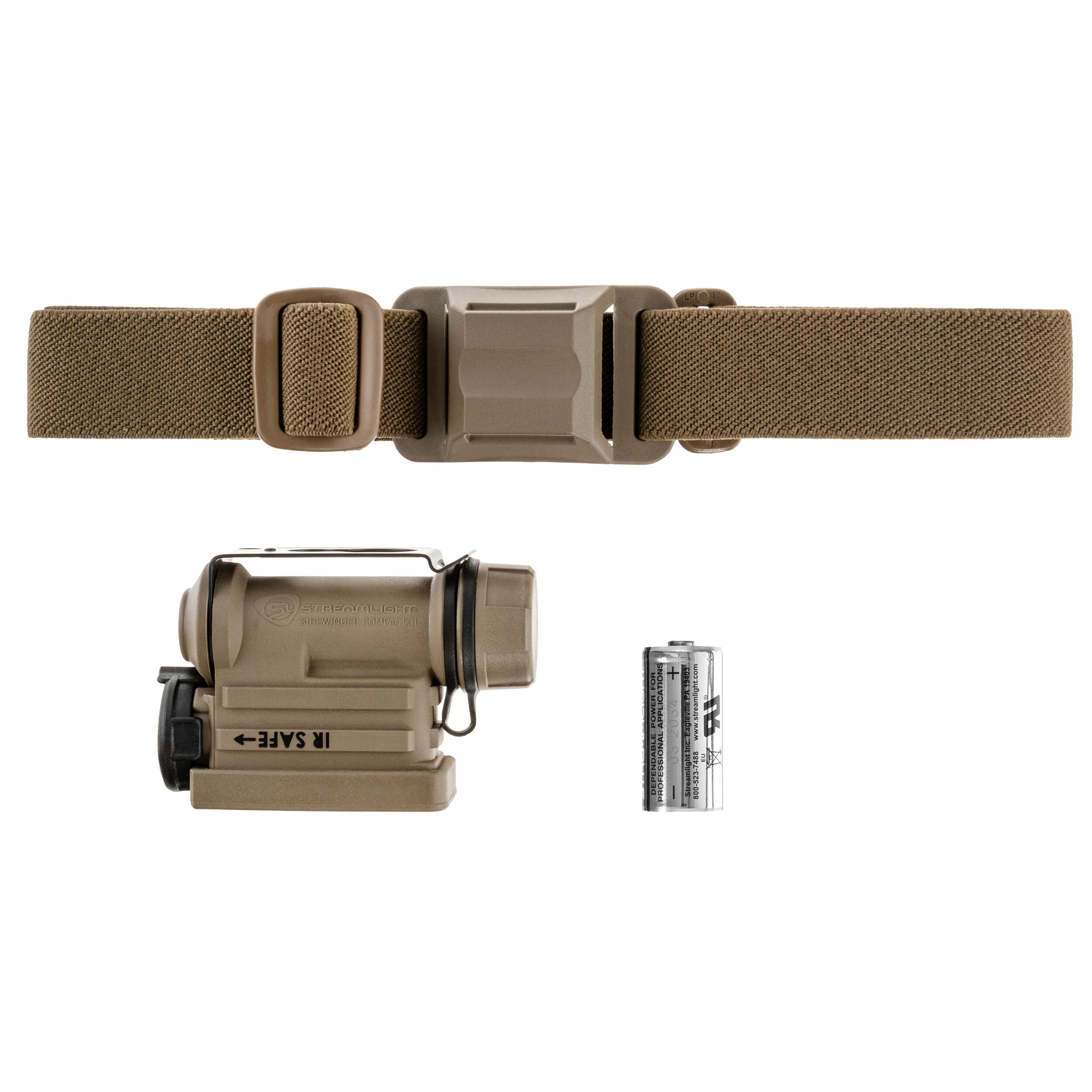 Streamlight Sidewinder Compact II Helmet Clip Torch Coyote - 55 lumens