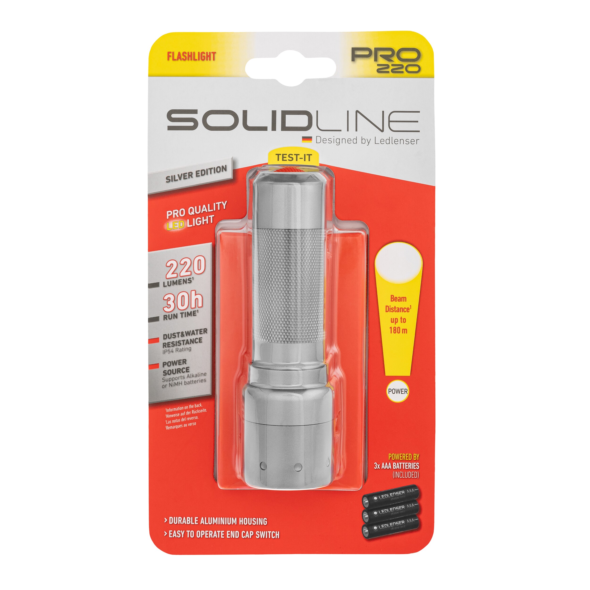 Ledlenser Solidline Pro 220 Flashlight - 220 lumens