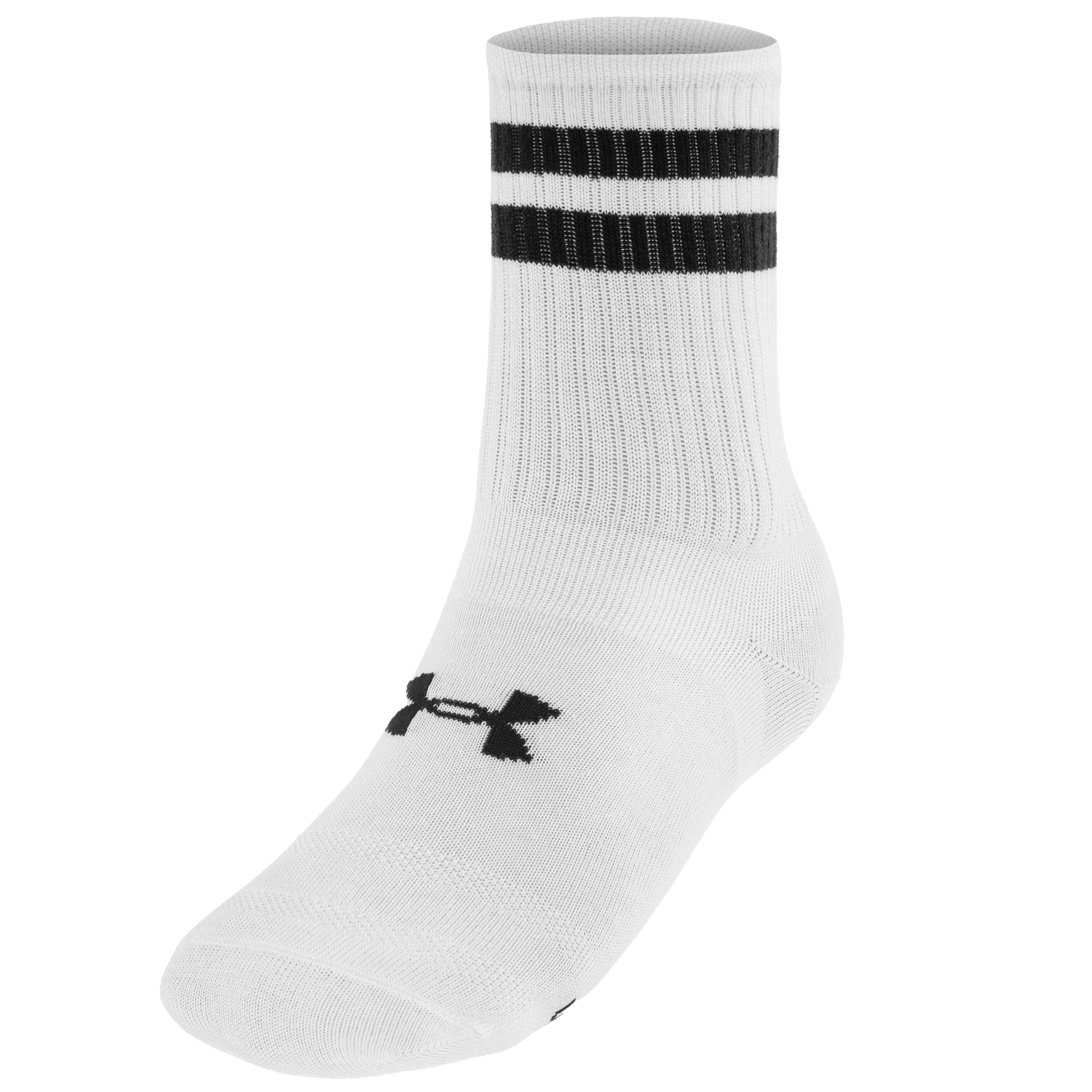 Under Armour Essential Crew Socks Black/White - 6 pairs